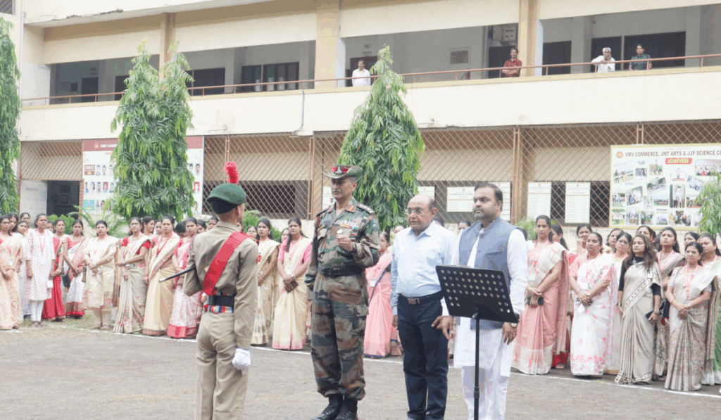 Dr. Ketan Mohitkar, Yogeshbhai Patel, and Col. Vikas C. Sharma gracing the 79th Independence Day celebration